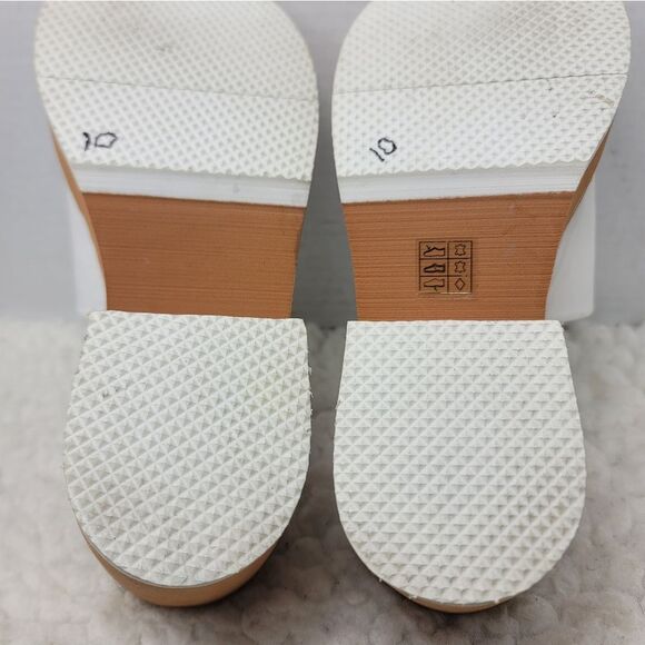 Clergerie Paris Clem Women's Platform Sandals Size 7.5 White Leather OpenToe - Picture 10 of 10
